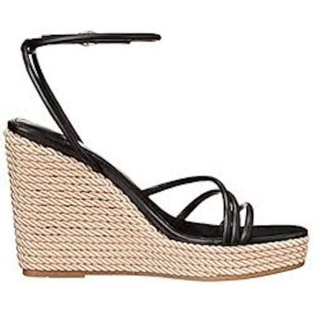 Black Wedge Sandals